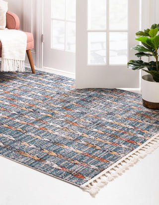 Unique Loom Aramis T-ARMS12 Blue Area Rug Rectangle Lifestyle Image