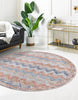 Unique Loom Aramis T-ARMS13 Multi Area Rug Round Lifestyle Image