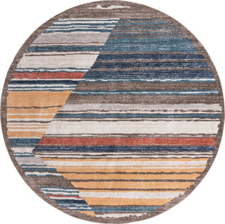 Unique Loom Aramis T-ARMS14 Multi Area Rug Round Top-down Image