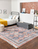 Unique Loom Aramis T-ARMS2 Rust Red Area Rug Square Lifestyle Image
