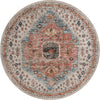 Unique Loom Aramis T-ARMS3 Gray Area Rug Round Top-down Image
