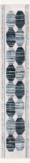 Unique Loom Aramis T-ARMS7 Blue Area Rug Runner Top-down Image