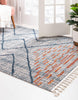 Unique Loom Aramis T-ARMS8 Blue Area Rug Rectangle Lifestyle Image
