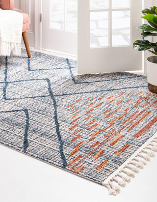 Unique Loom Aramis T-ARMS8 Blue Area Rug Rectangle Lifestyle Image