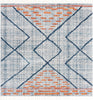Unique Loom Aramis T-ARMS8 Blue Area Rug Square Top-down Image