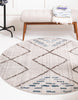 Unique Loom Aramis T-ARMS8 Ivory Area Rug Round Lifestyle Image