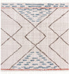 Unique Loom Aramis T-ARMS8 Ivory Area Rug Square Top-down Image