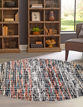 Unique Loom Aramis T-ARMS9 Multi Area Rug Round Lifestyle Image