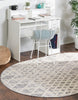 Unique Loom Arlo T-ARLO1 Gray Area Rug Oval Lifestyle Image