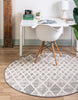 Unique Loom Arlo T-ARLO1 Gray Area Rug Round Lifestyle Image