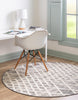 Unique Loom Arlo T-ARLO1 Gray Area Rug Round Lifestyle Image