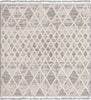 Unique Loom Arlo T-ARLO1 Gray Area Rug Square Top-down Image