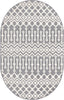 Unique Loom Arlo T-ARLO2 Charcoal Area Rug Oval Top-down Image