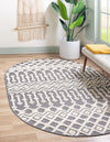 Unique Loom Arlo T-ARLO2 Charcoal Area Rug Oval Lifestyle Image Feature
