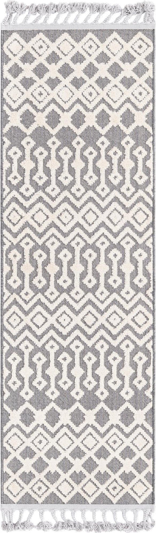 Unique Loom Arlo T-ARLO2 Charcoal Area Rug Runner Top-down Image