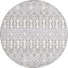 Unique Loom Arlo T-ARLO2 Gray Area Rug Round Lifestyle Image