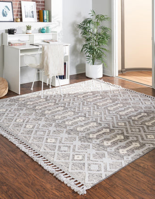 Unique Loom Arlo T-ARLO2 Gray Area Rug Square Lifestyle Image