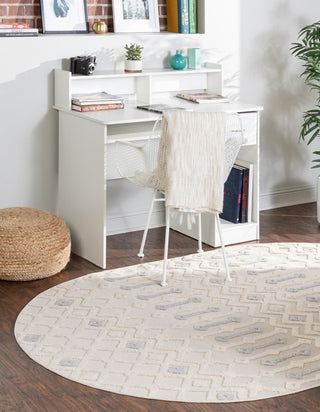 Unique Loom Arlo T-ARLO2 Sandy Beige Area Rug Oval Lifestyle Image