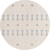 Unique Loom Arlo T-ARLO2 Sandy Beige Area Rug Round Top-down Image