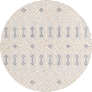 Unique Loom Arlo T-ARLO2 Sandy Beige Area Rug Round Top-down Image