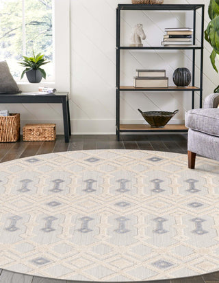 Unique Loom Arlo T-ARLO2 Sandy Beige Area Rug Round Lifestyle Image