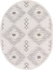 Unique Loom Arlo T-ARLO3 Sandy Beige Area Rug Oval Top-down Image