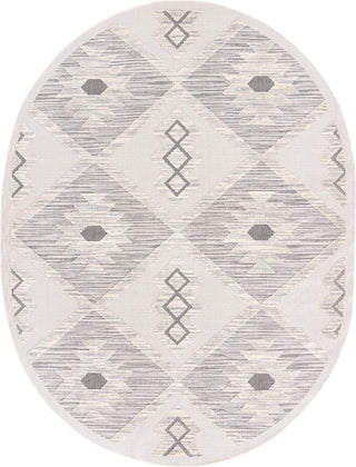 Unique Loom Arlo T-ARLO3 Sandy Beige Area Rug Oval Top-down Image