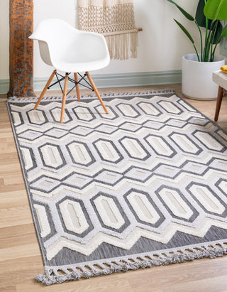 Unique Loom Arlo T-ARLO4 Charcoal Area Rug Rectangle Lifestyle Image