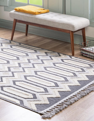 Unique Loom Arlo T-ARLO4 Charcoal Area Rug Rectangle Lifestyle Image