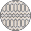 Unique Loom Arlo T-ARLO4 Charcoal Area Rug Round Top-down Image