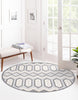 Unique Loom Arlo T-ARLO4 Charcoal Area Rug Round Lifestyle Image