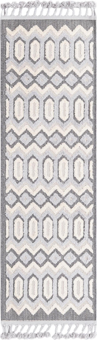 Unique Loom Arlo T-ARLO4 Charcoal Area Rug Runner Top-down Image