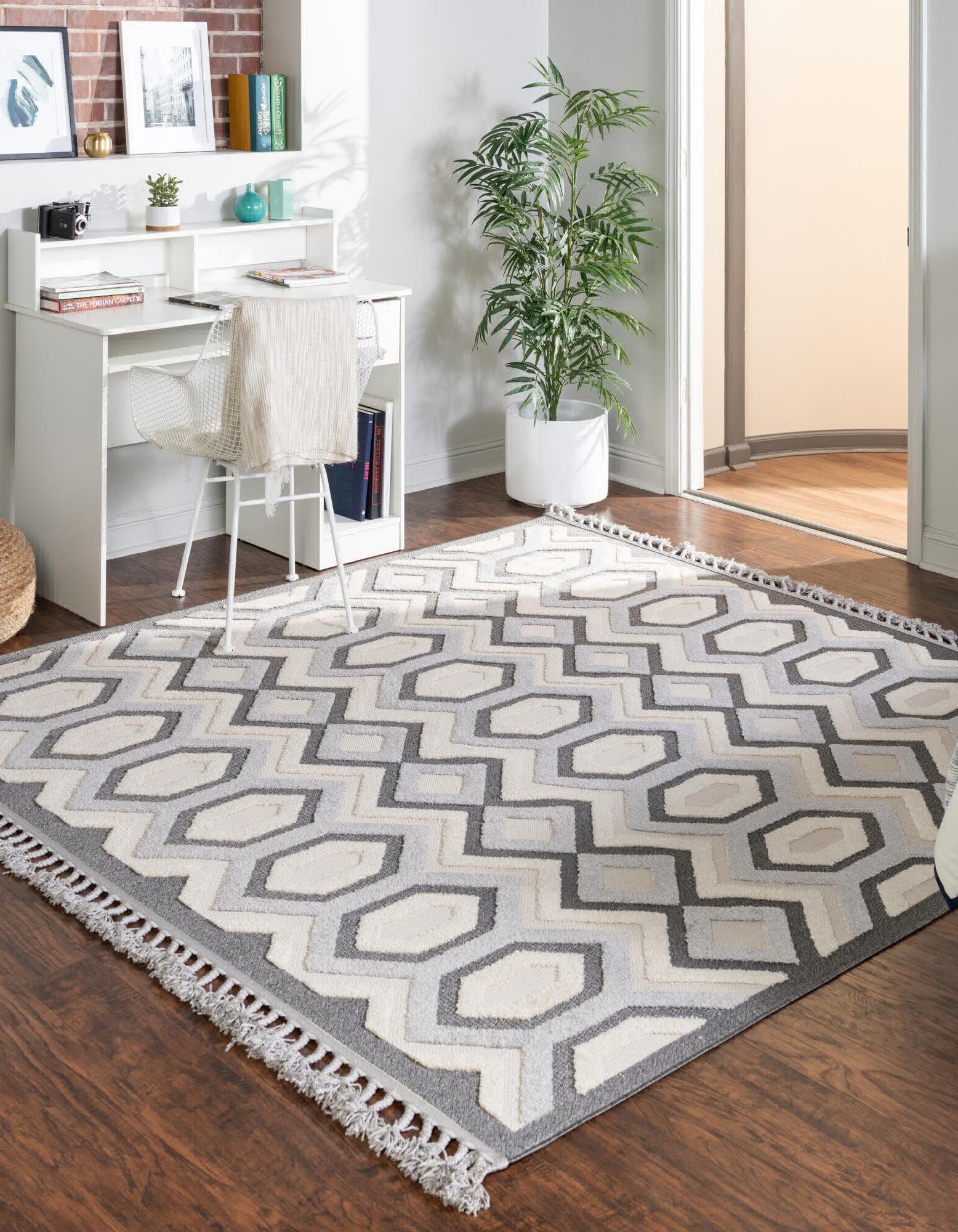 Unique Loom Arlo T-ARLO4 Charcoal Area Rug – Incredible Rugs and Decor