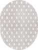 Unique Loom Arlo T-ARLO6 Sandy Beige Area Rug Oval Top-down Image