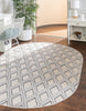 Unique Loom Arlo T-ARLO6 Sandy Beige Area Rug Oval Lifestyle Image Feature