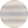 Unique Loom Arlo T-ARLO7 Sandy Beige Area Rug Round Top-down Image