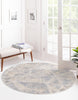 Unique Loom Arlo T-ARLO8 Sandy Beige Area Rug Round Lifestyle Image