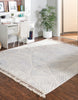 Unique Loom Arlo T-ARLO8 Sandy Beige Area Rug Square Lifestyle Image