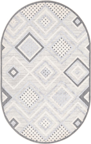 Unique Loom Arlo T-ARLO9 Sandy Beige Area Rug Oval Top-down Image