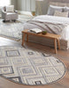 Unique Loom Arlo T-ARLO9 Sandy Beige Area Rug Oval Lifestyle Image