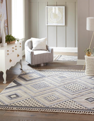 Unique Loom Arlo T-ARLO9 Sandy Beige Area Rug Square Lifestyle Image