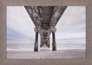 Art Effects Beneath The Outer Banks Beach Pier Wall Art by Lori Deiter