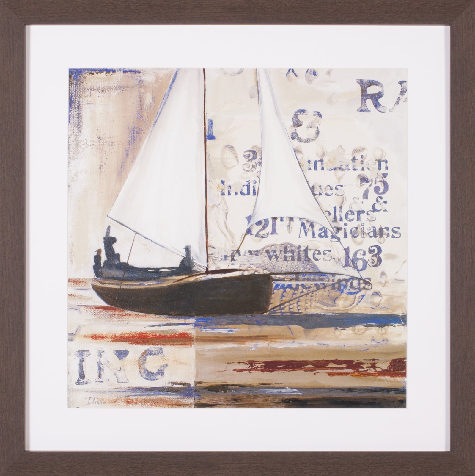 Art Effects Blue Sailing Race I Wall Art by Patricia Pinto