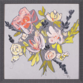 Art Effects Blush and Paynes Bouquet I Wall Art by Jennifer Goldberger