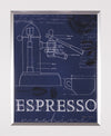 Art Effects Coffee Blueprint IV Indigo Wall Art by Marco Fabiano