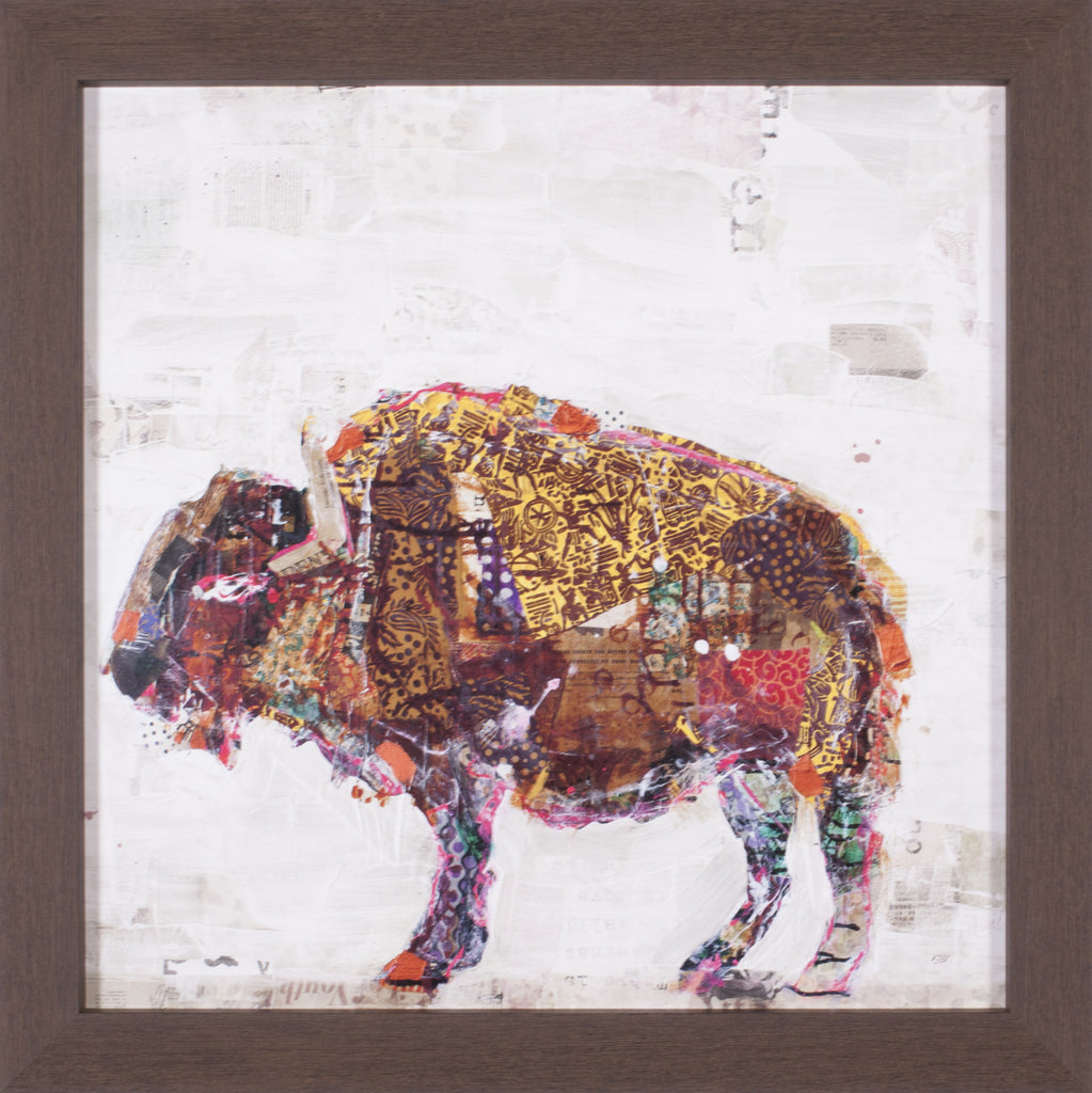 Art Effects El Buffalo Warm Grey Wall Art by Kellie Day