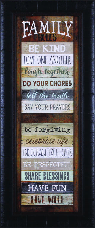 Art Effects Family Rules Shutter Wall Art by Marla Rae