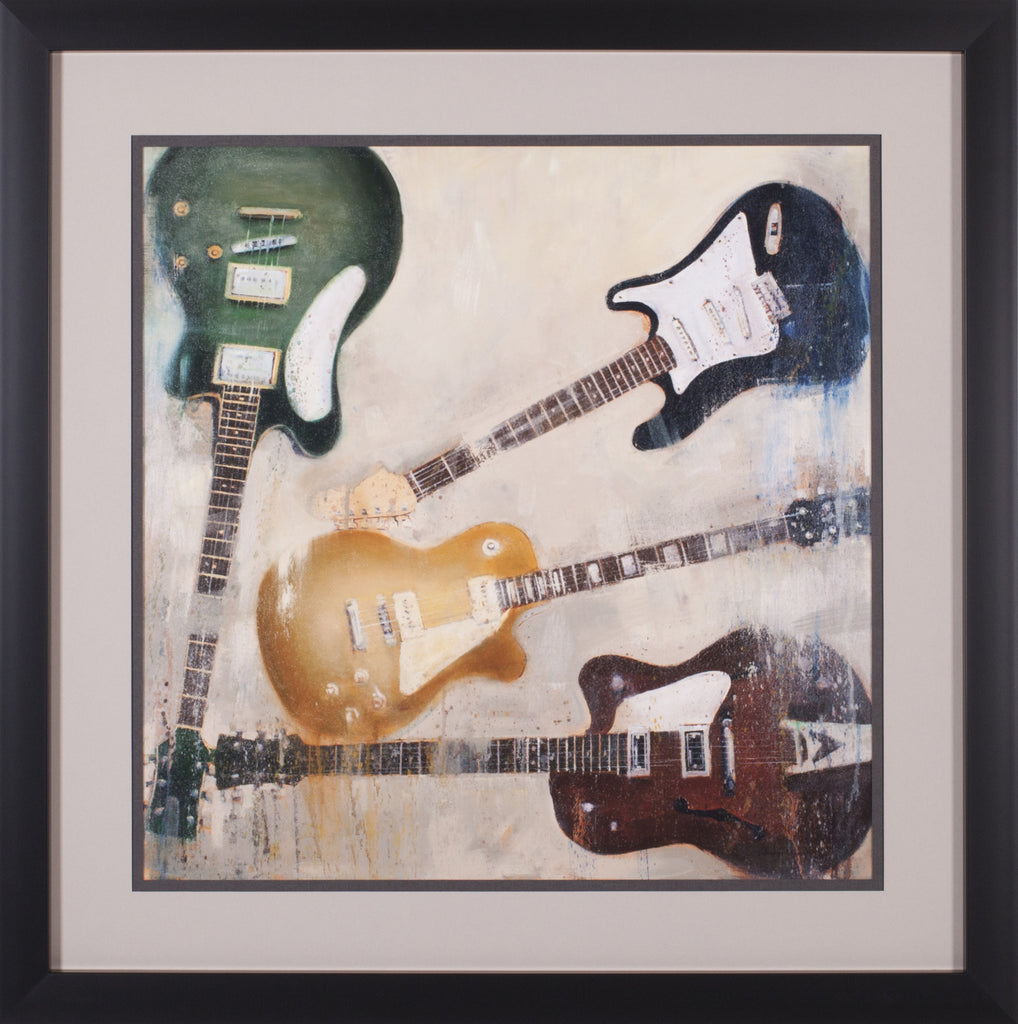 Art Effects Guitars II Wall Art by Joseph Cates