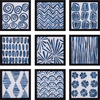 Art Effects Indigo Signals I-IX 9PC SET ONLY Wall Art by June Erica Vess