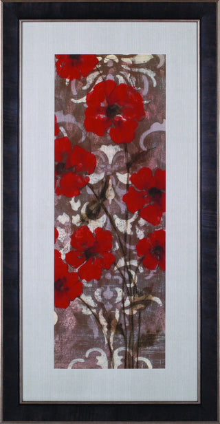 Art Effects Poppies On Damask II Wall Art by Jennifer Goldberger